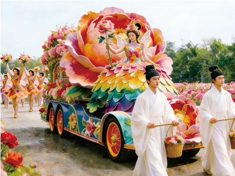 冠宇&bull;牡丹潮幻嘉年华 行走实景演出牡丹公主&bull;花车巡游